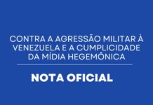NOTA PÚBLICA | Contra a agressão militar à Venezuela e a cumplicidade da mídia hegemônica