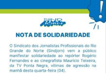 Sindjorn se solidariza com equipe da TV Ponta Negra, agredida no exercício da profissão