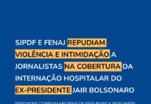 Nota de repúdio contra a violência e intimidação a jornalistas na cobertura da internação hospitalar do ex-presidente Jair Bolsonaro