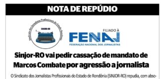 Sinjor-RO vai pedir cassação de mandato de Marcos Combate por agressão a jornalista