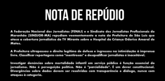 FENAJ e SINDJOR-MA repudiam nota da Prefeitura de São Luís que ataca a cobertura jornalística da TV Mirante