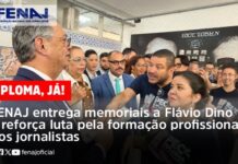 FENAJ entrega memoriais a Flávio Dino e reforça luta pela formação profissional dos jornalistas