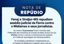 Nota de repúdio à intimidação judicial contra o Midiamax e seus jornalistas