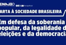 CARTA À SOCIEDADE BRASILEIRA – Em defesa da soberania popular, da legalidade das eleições e da democracia